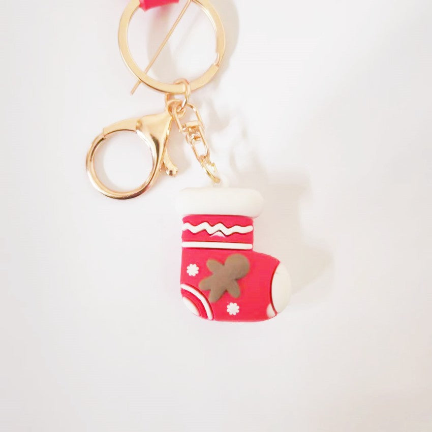 Wholesale Christmas Cartoon Soft Rubber Keychains